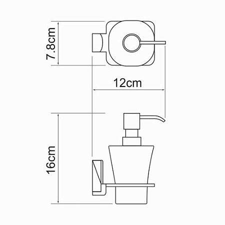 Дозатор для жидкого мыла WasserKRAFT Leine K-5099 хром