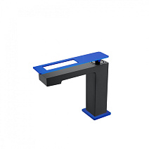 Смеситель Boheme Q 141-BUW для раковины, черный/синий