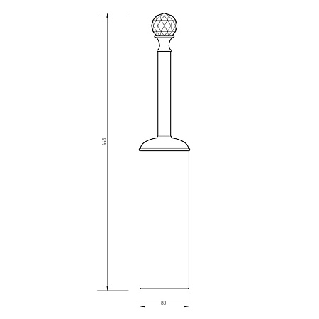 Ершик Migliore Amerida 16597 напольный, золото/swarovski