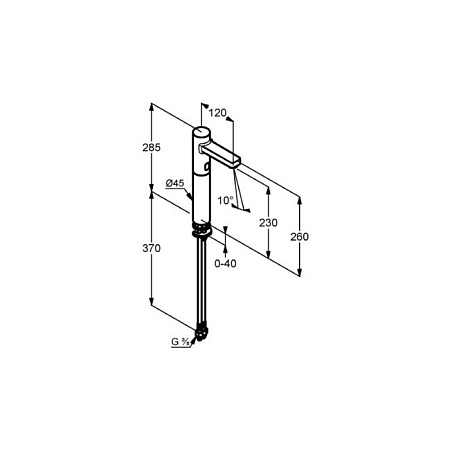 Смеситель Kludi Zenta 3810605 для раковины, хром
