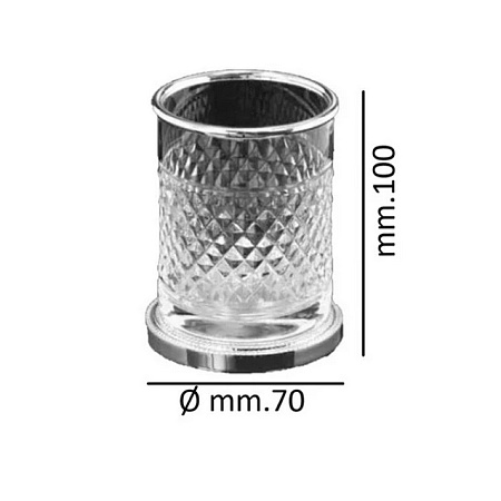Стакан Boheme Aura 10252-G для зубных щеток, золото