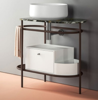 Консоль с раковиной ArtCeram Flair ACA067 56 moka matt