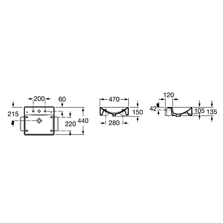 Раковина Roca Diverta 327111000 47х44