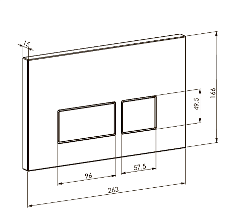 Кнопка смыва для инсталляции Boheme 664-W белый