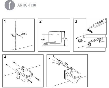 Биде подвесное Gustavsberg Artic GB1141300100