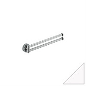 Полотенцедержатель Colombo Plus W4913.BM 34,5 двойной, белый матовый