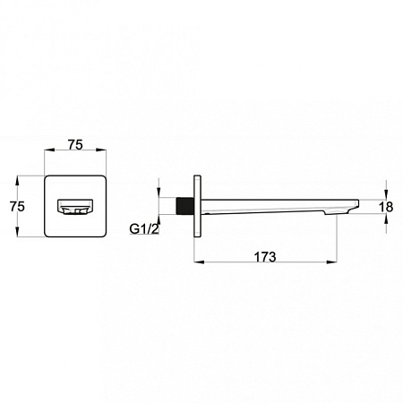 Излив BelBagno Carin CAR-BC-CRM для ванны
