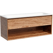 Тумба с раковиной Sancos Marmi 1.0 120 MR1.0120ECH один смеситель, дуб чарльстон/белый