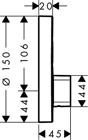 Термостат Hansgrohe ShowerSelect S 15748000 для ванны, хром