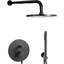 Душевой комплект Paffoni Light KITLIG015NO черный матовый