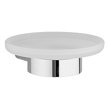 Мыльница Cisal System SY09060021 подвесная, матовое стекло/хром Мыльница Cisal System SY09060021 подвесная, матовое стекло/хром