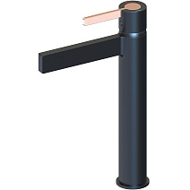 Смеситель для раковины beWash Incanto BVMM1BH238 черный/розовое золото