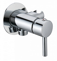 Смеситель для душа и гигиенического душа со штуцером с держателем Cezares CZR-DA1-01 хром