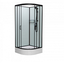 Душевая кабина Frank F409/1 Black 90*90 без крыши, черный