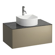 Тумба с раковиной Laufen Sonar 4.0541.5.034.142.1 80 титан/черный мрамор