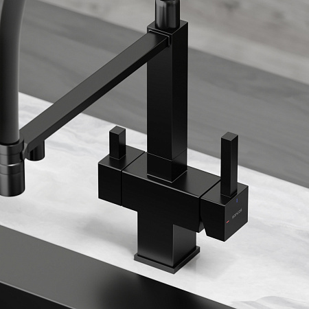 Смеситель для кухонной мойки Sancos Moro SC4006MB черный матовый