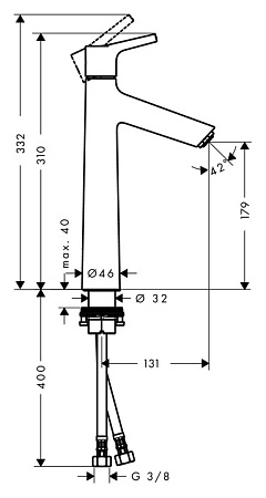 Смеситель Hansgrohe Talis S 72031000 для раковины, хром