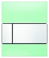 Кнопка смыва Tece Square Urinal 9242805 зеленое стекло, кнопка хром глянцевый