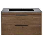 Тумба с раковиной Vincea Chiara 2D VMC-2C2800TO 80 подвесная, 2 выкатных ящика, T.Oak