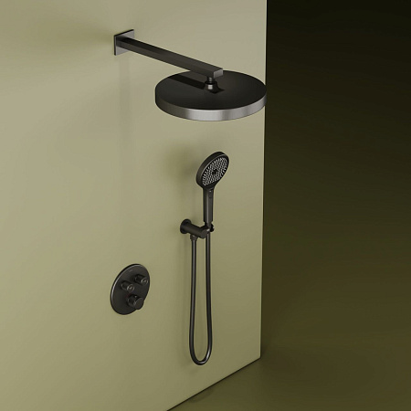 Душевой комплект Sancos Space SC3006GMG вороненая сталь