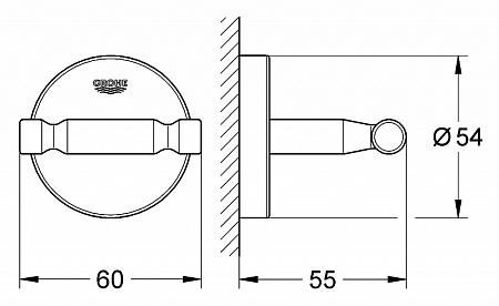 Крючок Grohe Bau cosmopolitan 40461000