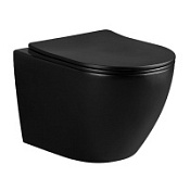 Унитаз подвесной Ceruttispa Ticino Aria MB CT8918 микролифт, черный матовый Унитаз подвесной Ceruttispa Ticino Aria MB CT8918 микролифт, черный матовый