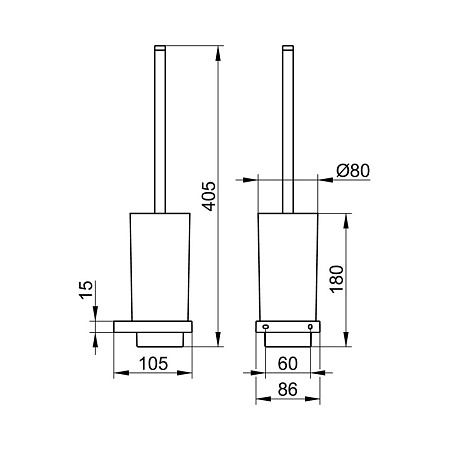 Ершик Keuco Edition 11 11164379000 черный матовый