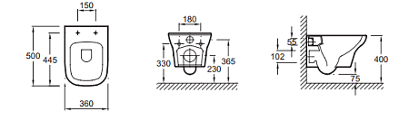 Унитаз подвесной Jacob Delafon Vox EDM102-00 белый