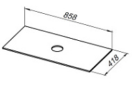 Столешница Allen Brau Liberty 1.33008.G-S 85.8 серый структурный