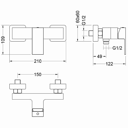 Смеситель Aquatek Либра AQ1660CR для душа, хром