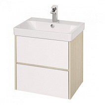 Тумба с раковиной Aquaton Сканди 1A251701SDB20 55 2 ящика, белый/дуб верона Тумба с раковиной Aquaton Сканди 1A251701SDB20 55 2 ящика, белый/дуб верона
