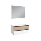 Мебель для ванной Sancos Delta DL100RW R дуб светлый/белый