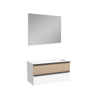 Мебель для ванной Sancos Delta DL100RW R дуб светлый/белый