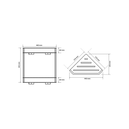 Мыльница Bemeta Cytro 146208202 угловая двойная