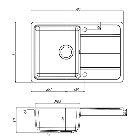 Кухонная мойка Aquaton Аманда 1A712832AD260 78 латте