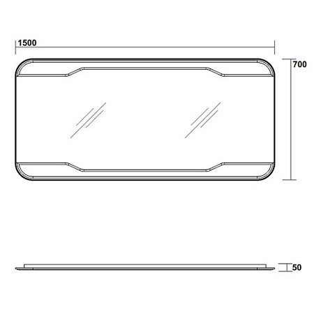 Зеркало Kerasan Waldorf 740501 150 с выключателем
