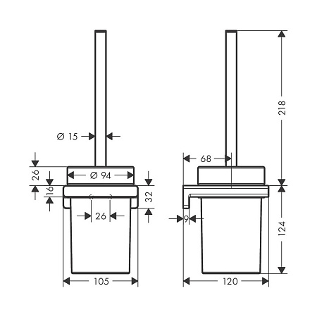 Ершик Hansgrohe AddStoris 41752700 белый матовый