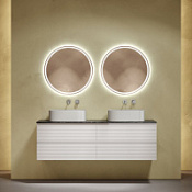 Мебель для ванной со столешницей Sancos Folk 160 FL80W+TT160A1 Bianco/Black Sky