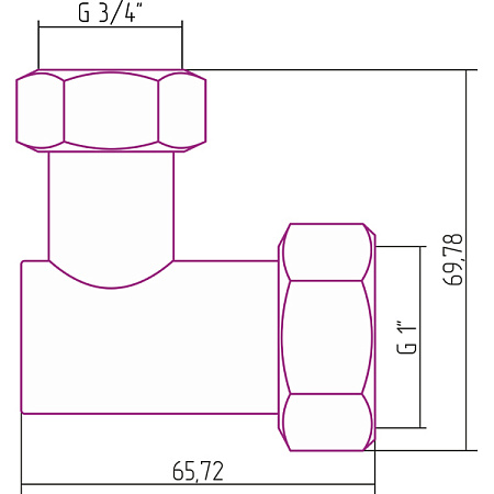 Переходник Стилье 02001-1034 хром