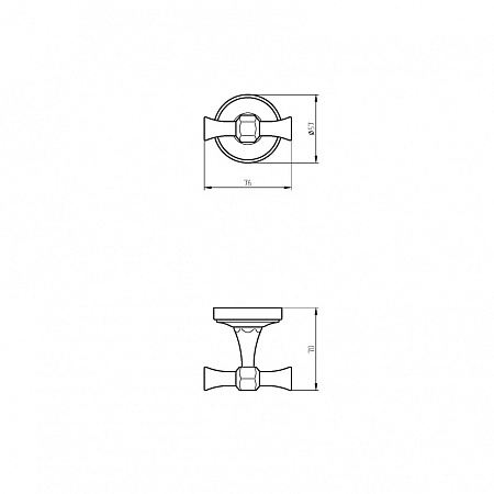Крючок Migliore Fortuna 27707 бронза