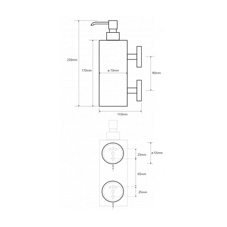 Дозатор жидкого мыла Bemeta Omega 104109032