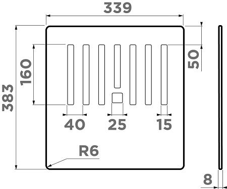 Разделочная доска Omoikiri CB-MARU-86 46.5х43 дуб