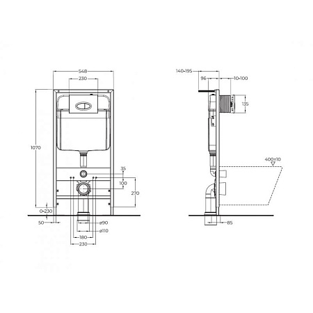 Система инсталляции для унитазов  BelBagno BB026