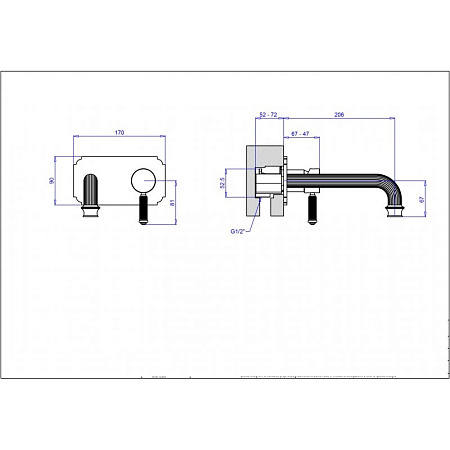 Смеситель Cezares Aphrodite APHRODITE-BLSM2-03/24-Bi для раковины
