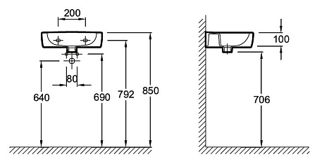 Раковина Jacob Delafon Kandel E1473-00 44х35 см