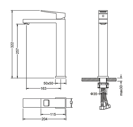 Смеситель для раковины Timo Briana 7111/00F хром