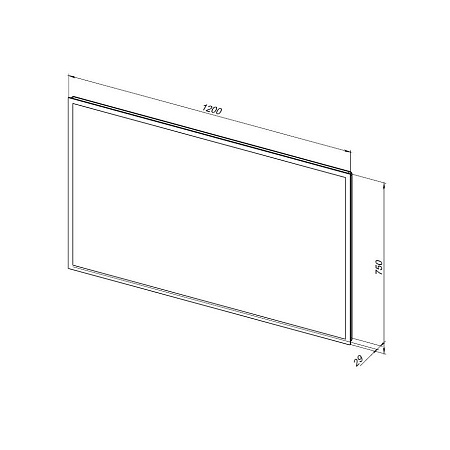 Зеркало Aquanet Оптима 00288968 120 белый матовый