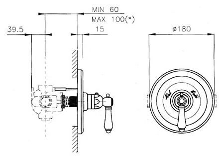 Термостат Nicolazzi Thermostatic 4914 CR 78 для душа