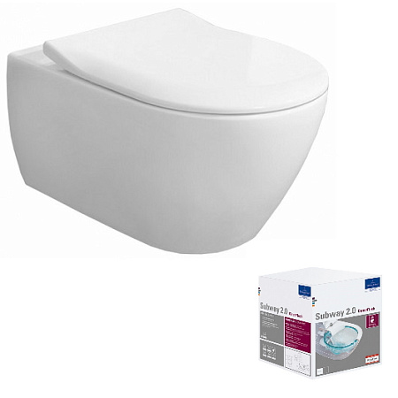 Унитаз подвесной Villeroy & Boch Subway 2.0 5614R201 альпийский белый