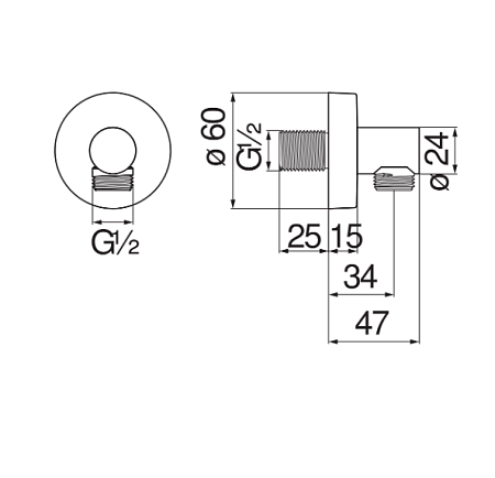 Шланговое подключение Nobili AD150/12BM черный матовый